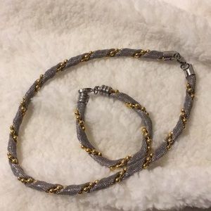 Stainless steel necklace and bracelet